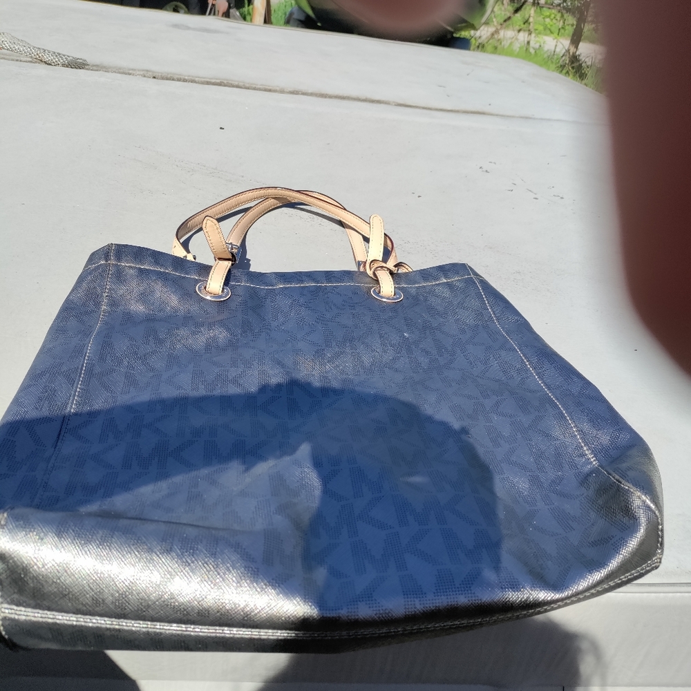 Michael kors purse dark silver